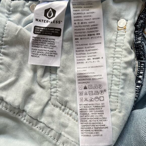 Levi's Ribcage Distressed Straight Ankle Jeans Super High Rise Denim Size 26 NWT - Picture 10 of 14